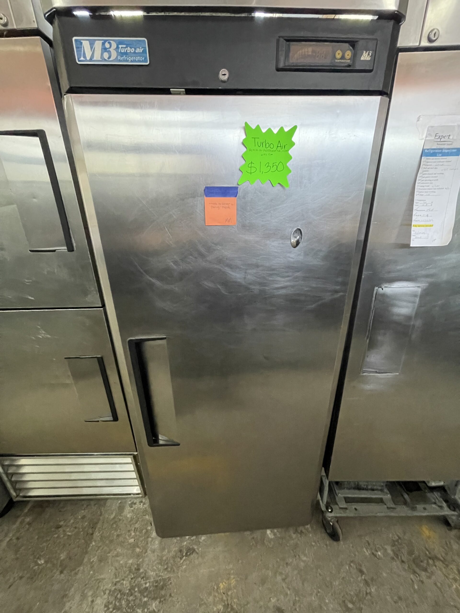 Secondhand Turbo Air Reachin refrigerator single door M3 Expert