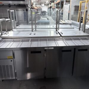 Second Hand Pizza Prep Serving Station with Sneezeguard